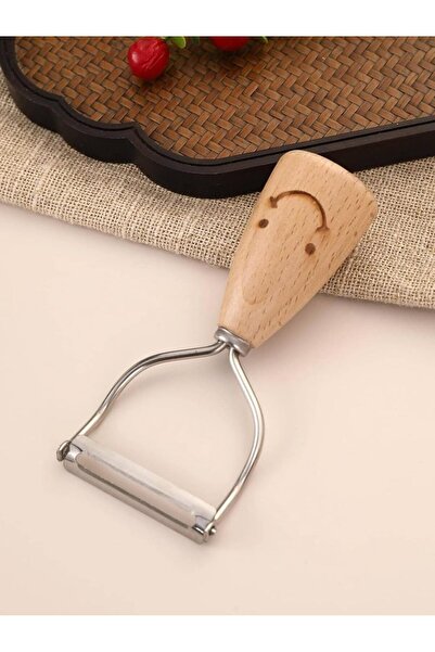 mastergold Small Stainless Steel Grater with Wooden Handle for Cheese, Ginger, Cucumbers, Potatoes, and Vegetab