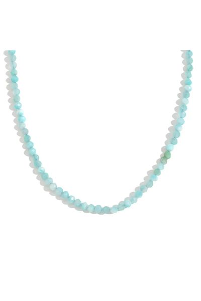 Eva Grace Lalita necklace, blue, made of amazonite and 18K gold-plated stainless steel