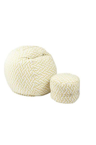 Pufrelax Set Fotoliu Matusalem cu Otoman (suport picioare), Material Textil - Zappity Yellow
