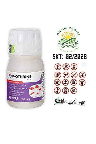 envu Akan Tarım K-Othrine Sc50 Kokusuz Haşere-Sinek-Karınca Karşıtı İlaç|50 m...