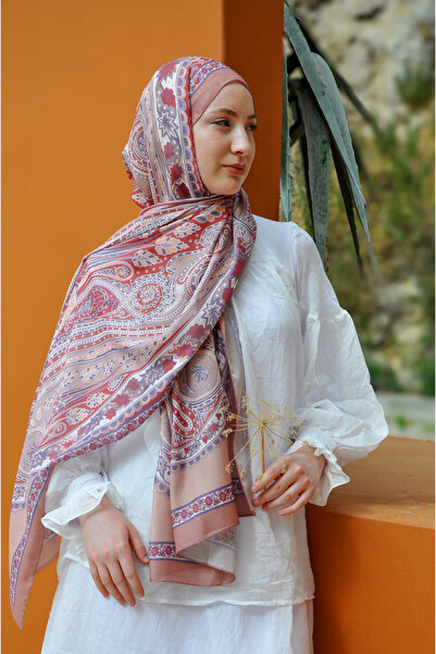 MSCARFS Bourri Pattern Cotton Voile Silk Shawl
