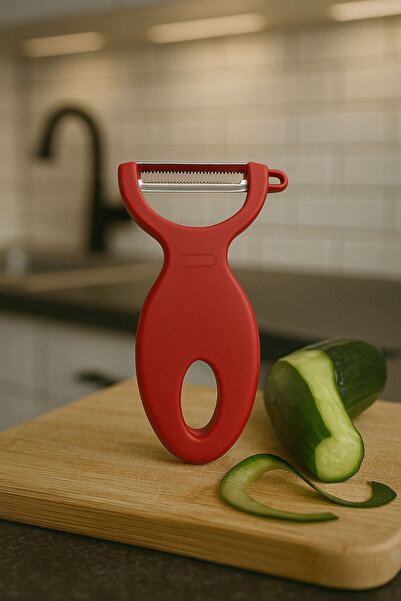 SİHİRLİ AYAKLAR Colorful Plastic Handle Peeler Fruit Vegetable Peeler 12 cm