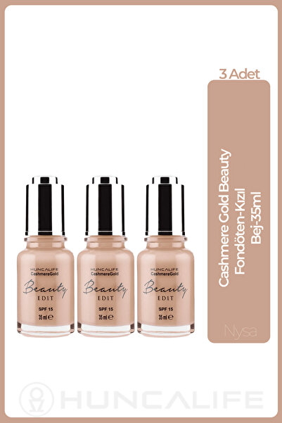 Huncalife Cashmere G. Beauty Edit Serum Fondöten Kızıl Bej 35 ml - 3 Adet