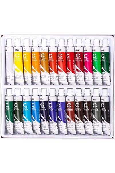 Deli Acrylic Colors 24 Colors, 12ml (EC12-24)
