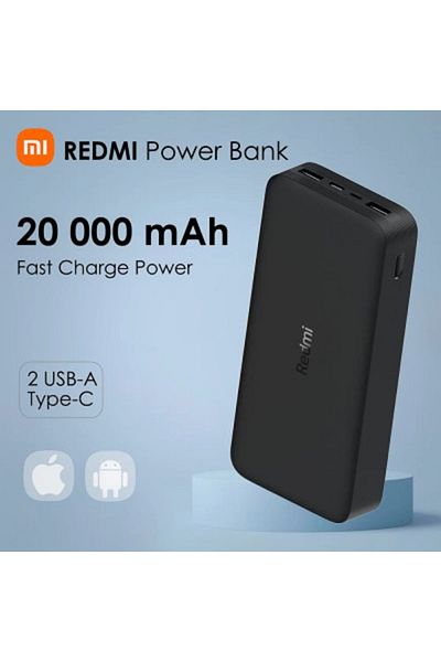 Generic باور بنك شاومي ريدمي 20000mAh شحن سريع 18 واط – أسود