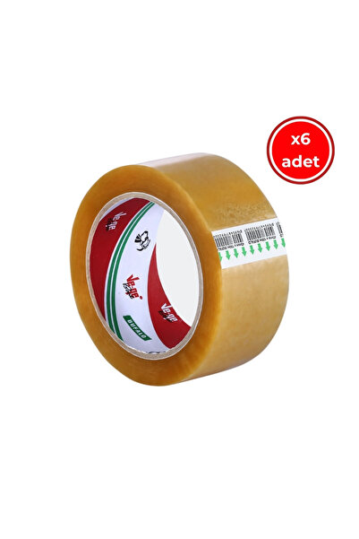 Ve-ge Bufalo Koli Bandı, 6 Adet, 45 mm x 40m, Şeffaf, Su Bazlı Tutkal