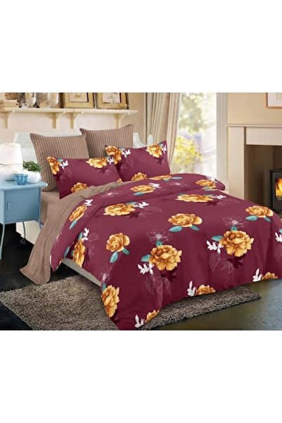 OEM Lenjerie de pat dublu, cearsaf cu elastic, Finet, 6 piese, 2 persoane, im...