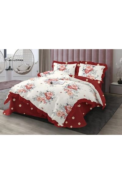 OEM Double Bed Sheets, Spring, Finet, 4 Pieces, Floral Print, 230x250cm