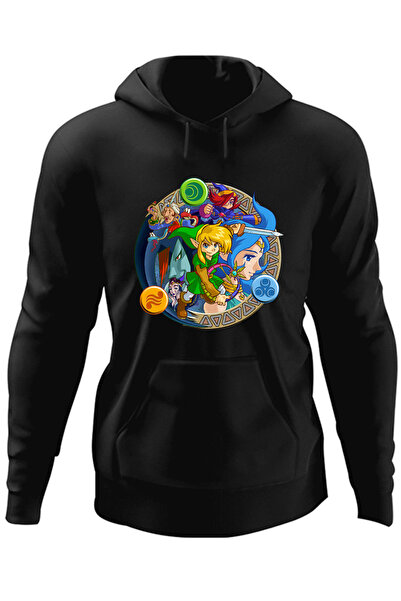 OEM Ανδρικό Φούτερ με Κουκούλα Legend of Zelda Magic Sky