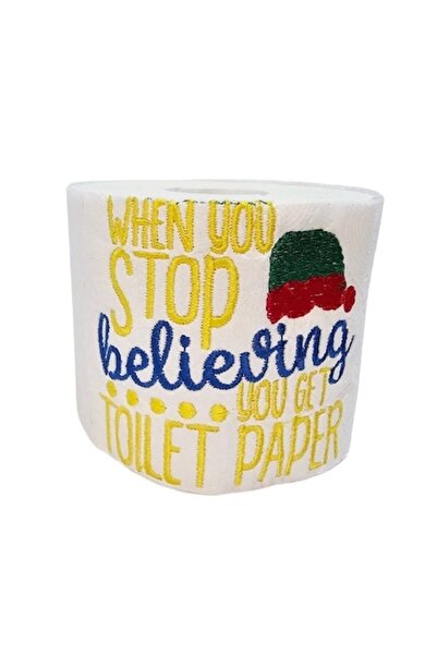 ARIALE Broidered Christmas Toilet Paper 'When you stop' Ariale, multicolor