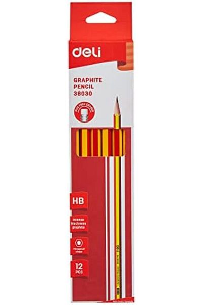 Deli Graphite Pencil with Non-Toxic PVC-Free Eraser