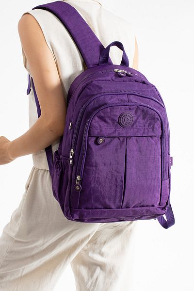 KASVA DERİ School Bag New Season Unisex Backpack Multi-Eye Water Resistant Crinkle Fabric Bag