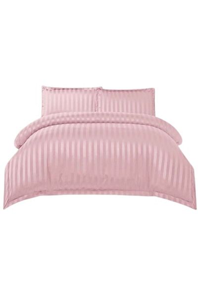 OEM Bed Linen Set, Elastic Sheet, Damask Finet Type, 4 Pieces, 180x200cm, Powder Pink