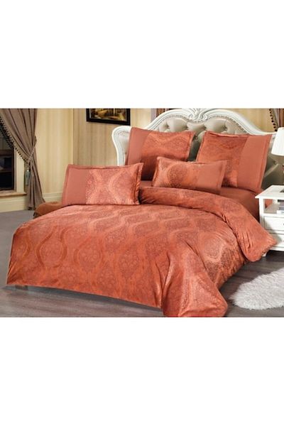 OEM Double Bed Set, Velvet, 6 Pieces, 2 Persons, Uni, 230x250cm, Salmon