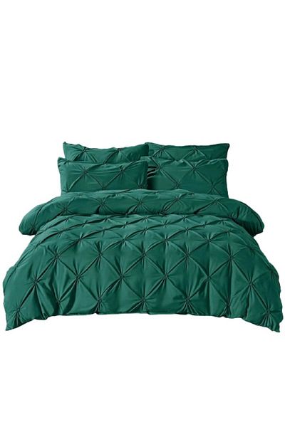 JOJO HOME Double Bed Linen, Jojo Home, Uni, Embroidered Pleats Model, 6 Pieces, Finet, 230x250cm, Green