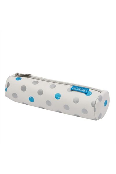 Herlitz Penar rotund, culoare albă, material piele ecologică, dimensiuni 20x6x6cm, design Frozen Glam
