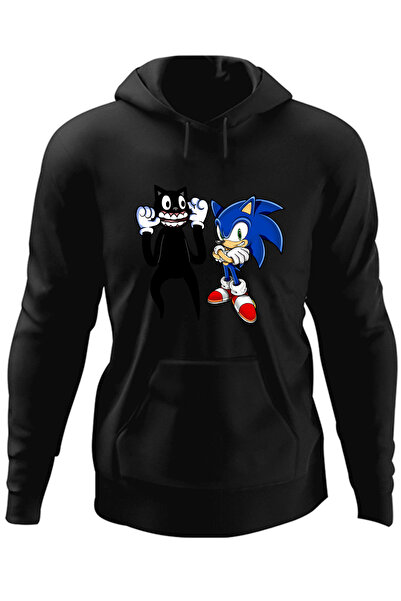 OEM Ανδρική Φούτερ με Κουκούλα με Κινούμενα Σχέδια Γάτα Sonic the Hedgehog Ep...