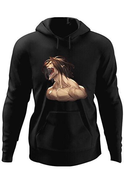 OEM Мъжки суичър с качулка Attack on Titan AOT Eren Yeager Devil Anime