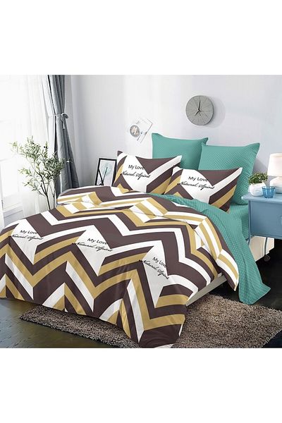 OEM Double Bed Set, Elastic Sheet, Finet, 6 Pieces, My Love, 180x200cm