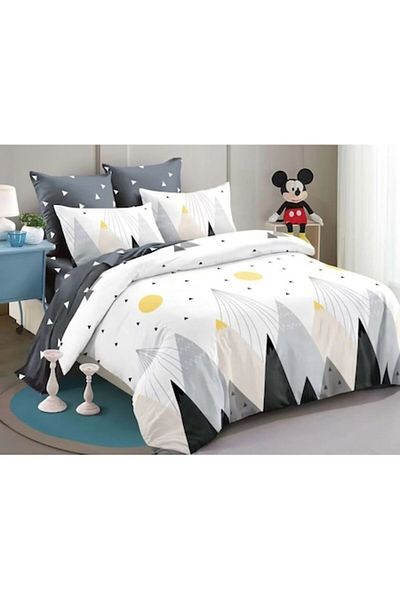 OEM Double Bed Set, Spring, Finet, 6 Pieces, 2 Persons, Mountain Print, 230x250cm