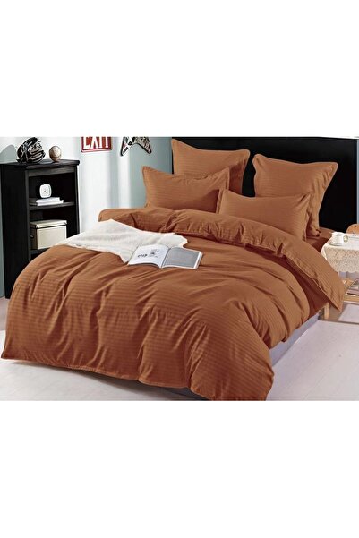 OEM Double Bed Linen, Sonia-Home, Damask-Type Finet, Uni, 6 Pieces, 2 Persons, 220x240cm, Brown