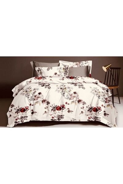 OEM Double Bed Linen, Finet, 6 Pieces, 2 Persons, Colorful Flowers Print, 250x230cm