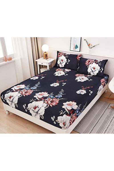 OEM Double Bed Sheet and Pillowcases Set, Cocolino, Mini Bouquet, 3 Pieces, 2 Persons, 180x200cm, Multic
