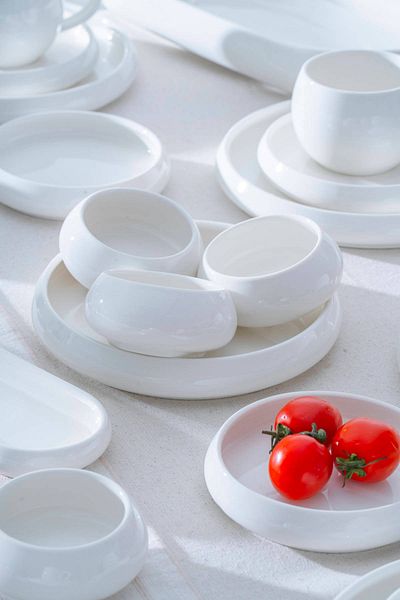 ACAR Bianco Perla 33 Piece Breakfast Set for 6 People