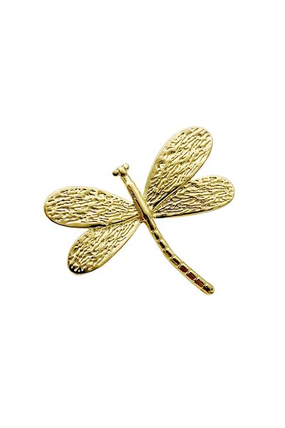 Eva Grace Lynn ring, gold, stainless steel, dragonfly shape, adjustable