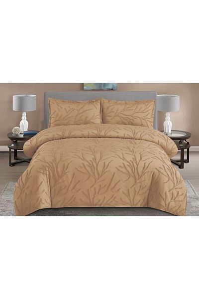 OEM Bed Linen Set, Grofat M2, Uni, 4 Pieces, Double, 230x250cm, Cappuccino