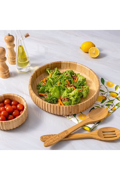 Generic Bamboo salad bowl 30.5*6 cm