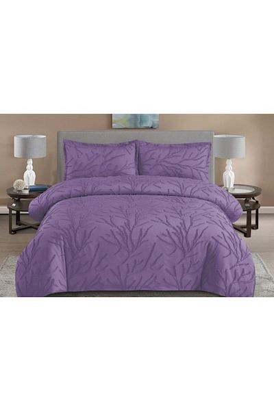 OEM Bed Linen Set, Grofat M2, Uni, 4 Pieces, 2 People, 230x250cm, Purple