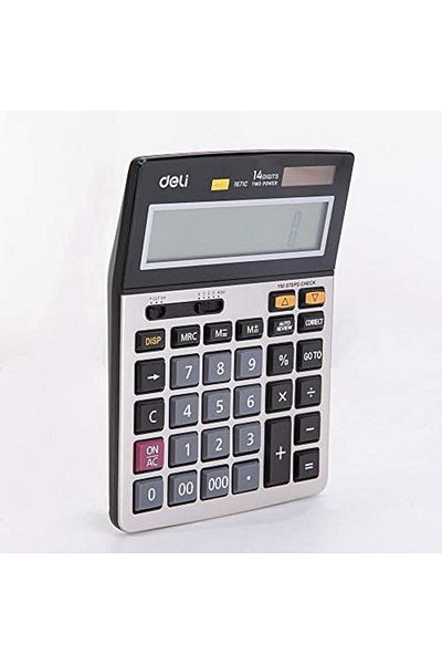 Deli E1671C Desktop Calculator, Silver