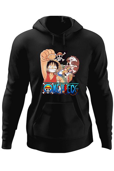 OEM Hanorac barbati One Piece Monkey Luffy Pinguin Panda