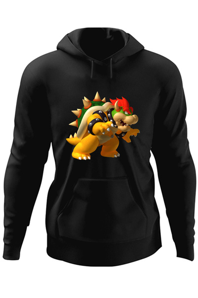 OEM Ανδρική μπλούζα με κουκούλα Super Mario Bros Evil Turtle 3D