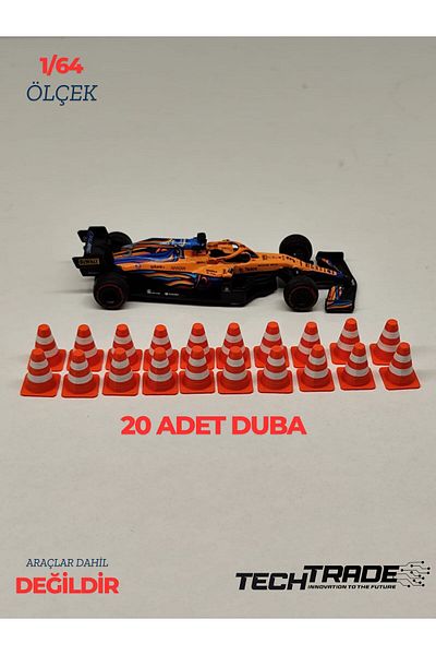 Tech Trade 1:64 Scale Diorama Accessory Pontoon 20Pcs Orange-White