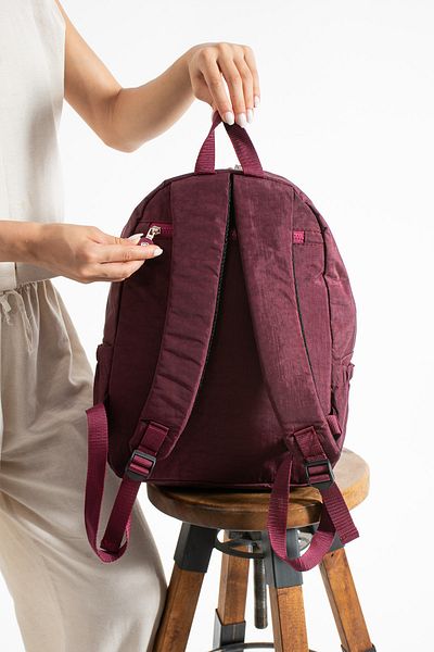 KASVA DERİ School Bag New Season Unisex Backpack Multi-Eye Water Resistant Crinkle Fabric Bag