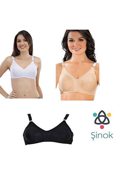 ŞİNOK Seamless Jersey Gathering Bra 3 Pack