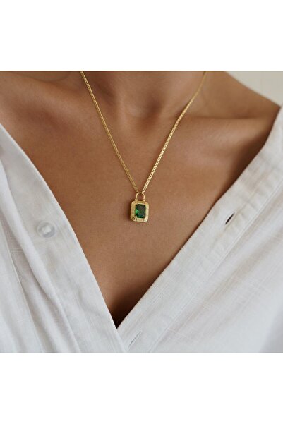 ALTINTAŞ KUYUMCULUK Yeşil Mühür Baget Altın Kolye