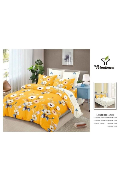 OEM Double Bed Linen, Spring, Finet, 6 pieces, Floral Print, 230x250cm