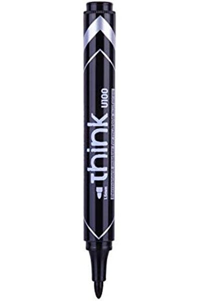 Deli , Think Tip Low Bullet 1.5mm, Permanent Marker, Black