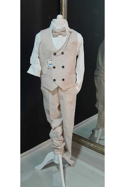 ÇOCUK GİYİM MERKEZİ Children's Vest Linen Suit
