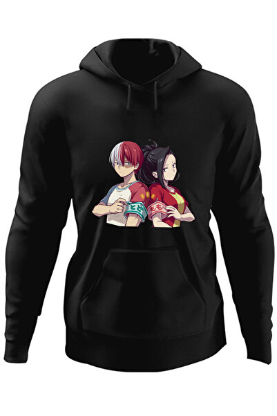 OEM Ανδρικό Φούτερ με Κουκούλα Hero Academia Todoroki Momo Love Couple Anime