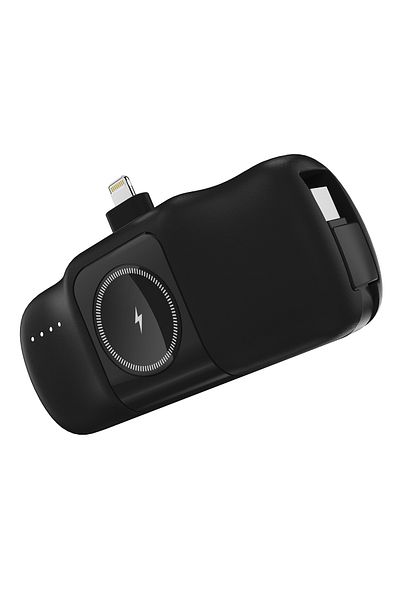 WOZINSKY Mini powerbank 5000mAh 15W iPhone Lightning i ładowarką do Apple Watch - czarny
