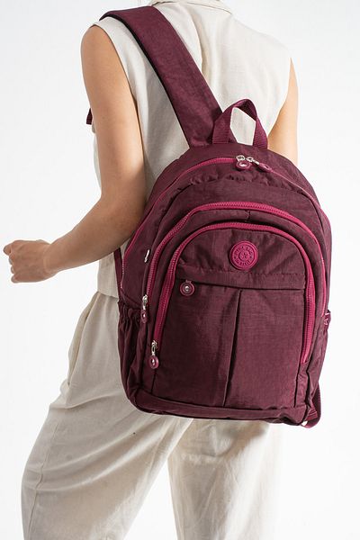 KASVA DERİ School Bag New Season Unisex Backpack Multi-Eye Water Resistant Crinkle Fabric Bag