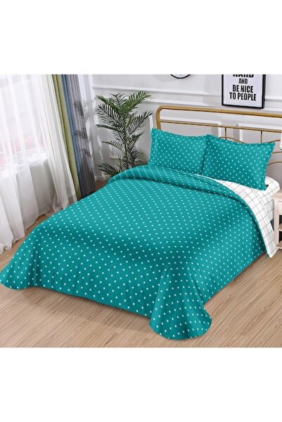 Pucioasa Double Bed Linen Set, Reversible, Pucioasa, 4 Pieces, 180x200cm, Sat...