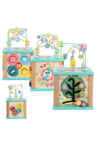 divendi-ro Cub Logic, cu centru de activități, multifuncțional, 5 în 1, multicolor