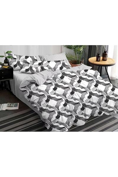 Pucioasa Double Bed Linen Set, Pucioasa, Finet, 6 Pieces, Abstract Print