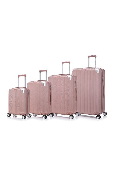 Travel Vision 4Pcs Trolley Case Set, Rose Gold