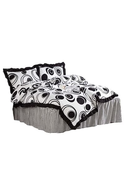 OEM Double Bed Set, ruffled sheet, Spring, Finet, 4-piece, 2-person, Non Colors, 200x230cm, Circles